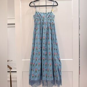 Eddy Blue Floral Maxi Dress